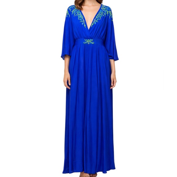 Sachin + Babi Dresses & Skirts - Sachin & Babi Isadora Silk Embellished Flowy
Gown in Cobalt Blue (F29G16 - 430)